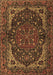 Machine Washable Persian Brown Traditional Rug, wshtr2024brn