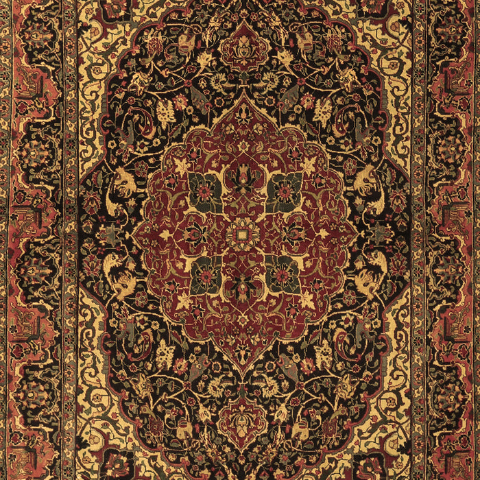 Machine Washable Persian Brown Traditional Rug, wshtr2024brn