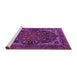 Sideview of Machine Washable Persian Purple Traditional Area Rugs, wshtr2024pur