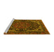 Sideview of Machine Washable Persian Yellow Traditional Rug, wshtr2024yw