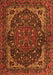 Serging Thickness of Machine Washable Persian Orange Traditional Area Rugs, wshtr2024org