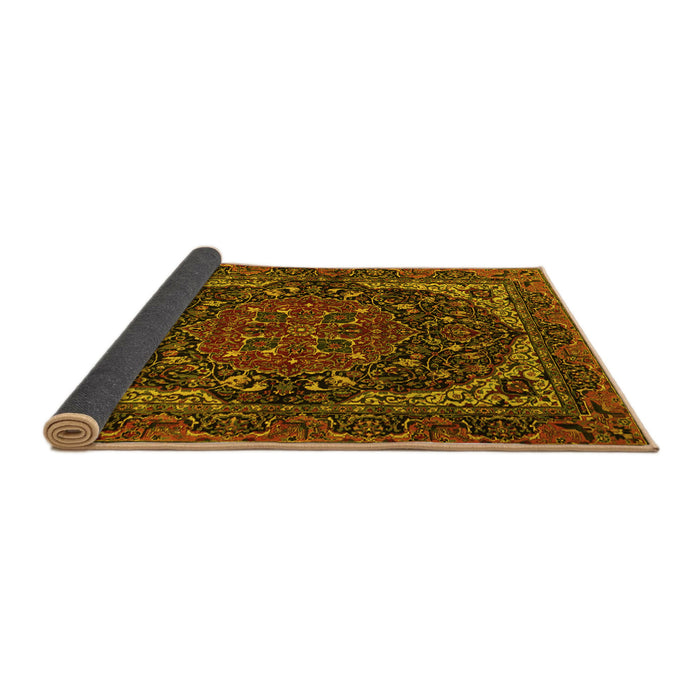 Sideview of Persian Yellow Traditional Rug, tr2024yw