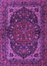 Machine Washable Persian Purple Traditional Area Rugs, wshtr2024pur