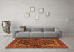 Machine Washable Persian Orange Traditional Area Rugs in a Living Room, wshtr2024org