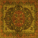 Square Persian Yellow Traditional Rug, tr2024yw