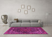 Machine Washable Persian Pink Traditional Rug in a Living Room, wshtr2024pnk