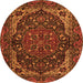 Machine Washable Persian Orange Traditional Area Rugs, wshtr2024org