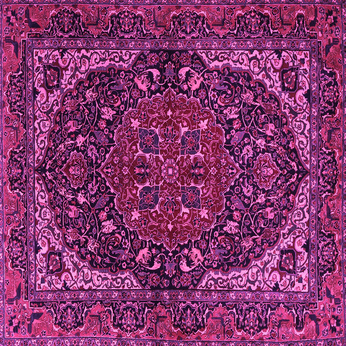 Square Persian Pink Traditional Rug, tr2024pnk