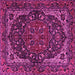 Square Persian Pink Traditional Rug, tr2024pnk