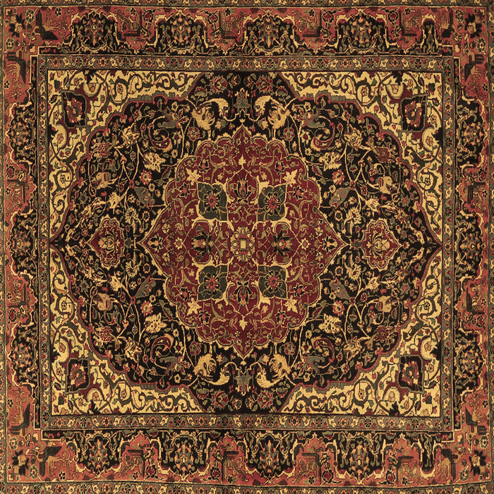 Square Persian Brown Traditional Rug, tr2024brn