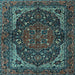 Square Persian Light Blue Traditional Rug, tr2024lblu