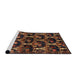 Sideview of Machine Washable Traditional Night Red Rug, wshtr2025