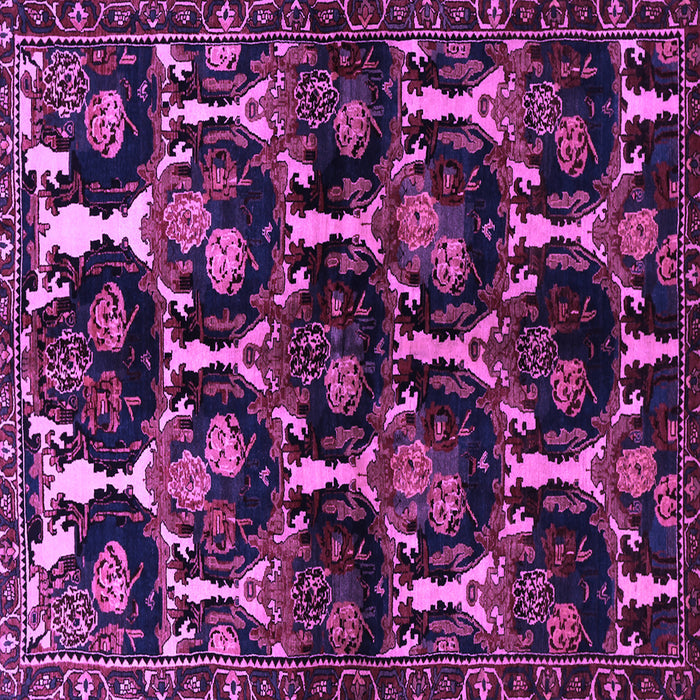 Square Persian Purple Traditional Rug, tr2025pur