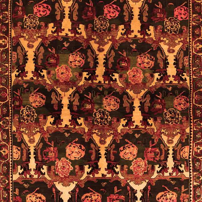 Serging Thickness of Machine Washable Persian Orange Traditional Area Rugs, wshtr2025org