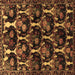 Square Persian Brown Traditional Rug, tr2025brn