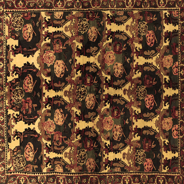 Square Machine Washable Persian Brown Traditional Rug, wshtr2025brn