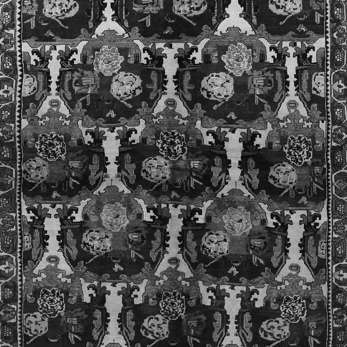 Serging Thickness of Machine Washable Persian Gray Traditional Rug, wshtr2025gry