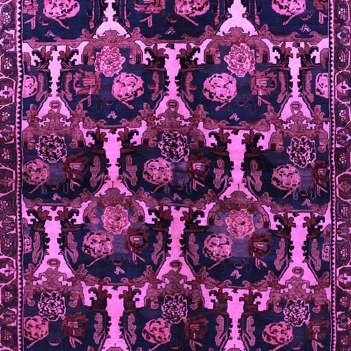 Machine Washable Persian Purple Traditional Area Rugs, wshtr2025pur