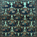 Square Machine Washable Persian Light Blue Traditional Rug, wshtr2025lblu