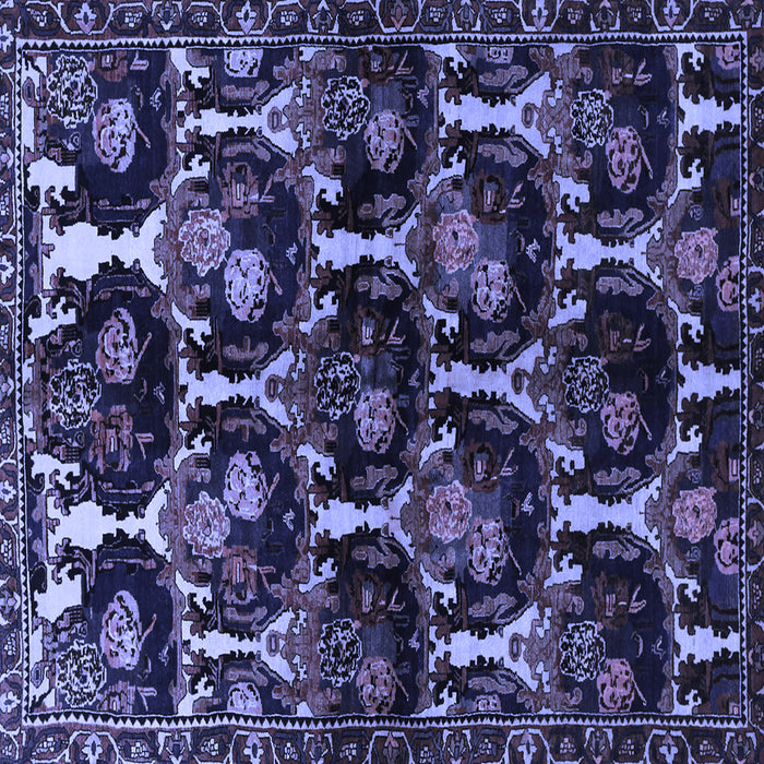 Square Persian Blue Traditional Rug, tr2025blu