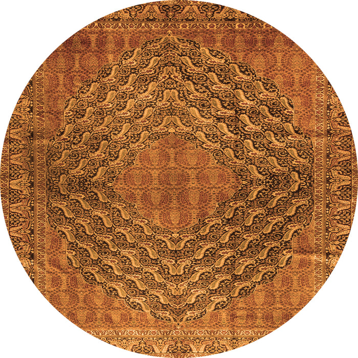 Square Persian Orange Traditional Rug, tr2026org