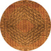 Square Persian Orange Traditional Rug, tr2026org