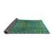 Sideview of Persian Turquoise Traditional Rug, tr2026turq