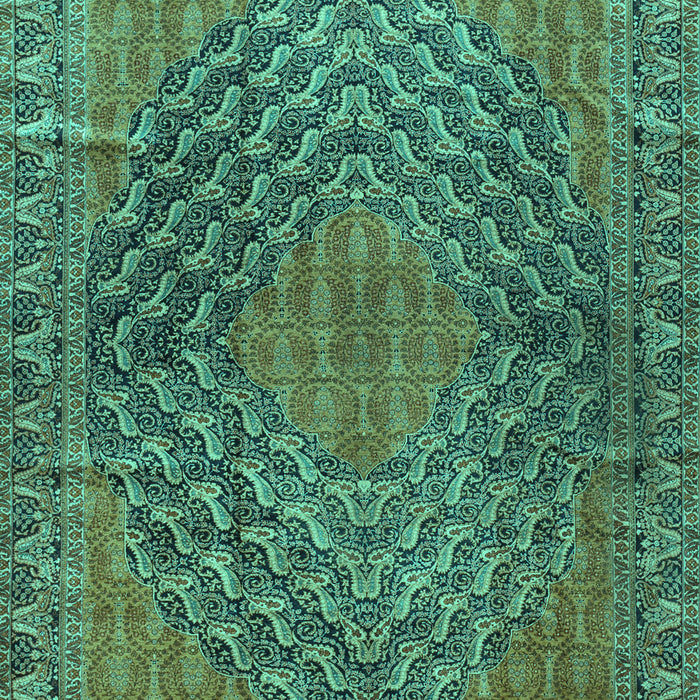 Machine Washable Persian Turquoise Traditional Area Rugs, wshtr2026turq