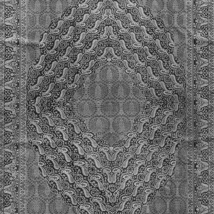 Serging Thickness of Machine Washable Persian Gray Traditional Rug, wshtr2026gry