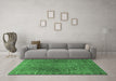 Machine Washable Persian Emerald Green Traditional Area Rugs in a Living Room,, wshtr2026emgrn