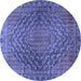 Round Persian Blue Traditional Rug, tr2026blu