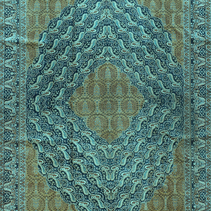 Machine Washable Persian Light Blue Traditional Rug, wshtr2026lblu