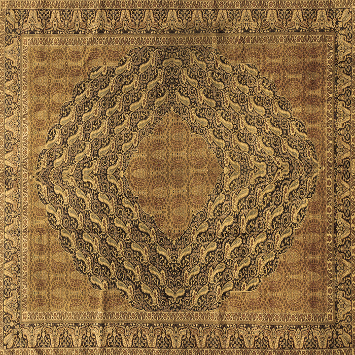 Square Persian Brown Traditional Rug, tr2026brn