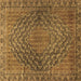 Square Persian Brown Traditional Rug, tr2026brn
