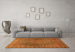 Machine Washable Persian Orange Traditional Area Rugs in a Living Room, wshtr2026org