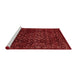 Sideview of Machine Washable Traditional Red Rug, wshtr2027