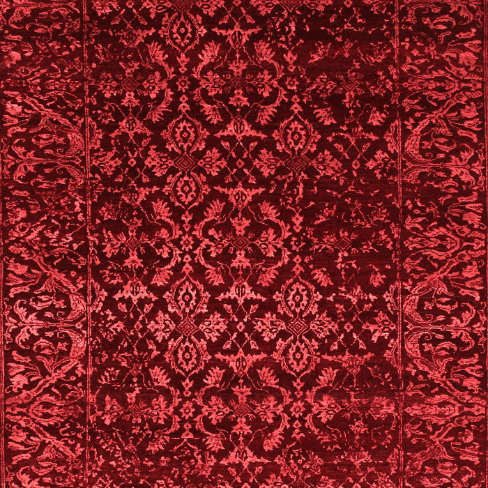 Machine Washable Persian Red Traditional Rug, wshtr2027red