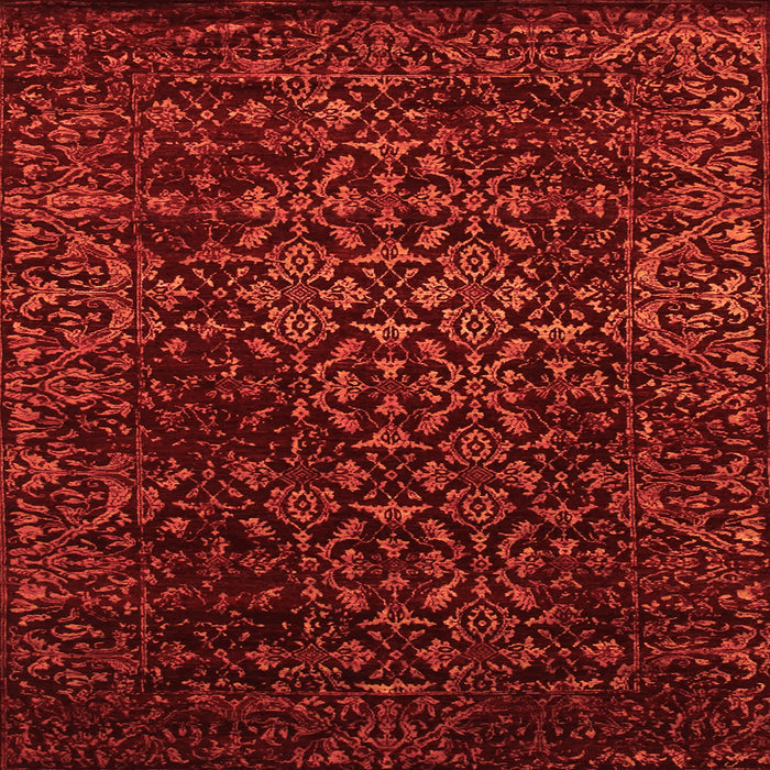 Serging Thickness of Persian Orange Traditional Rug, tr2027org
