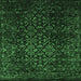 Square Persian Emerald Green Traditional Rug, tr2027emgrn