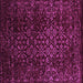 Square Machine Washable Persian Purple Traditional Area Rugs, wshtr2027pur