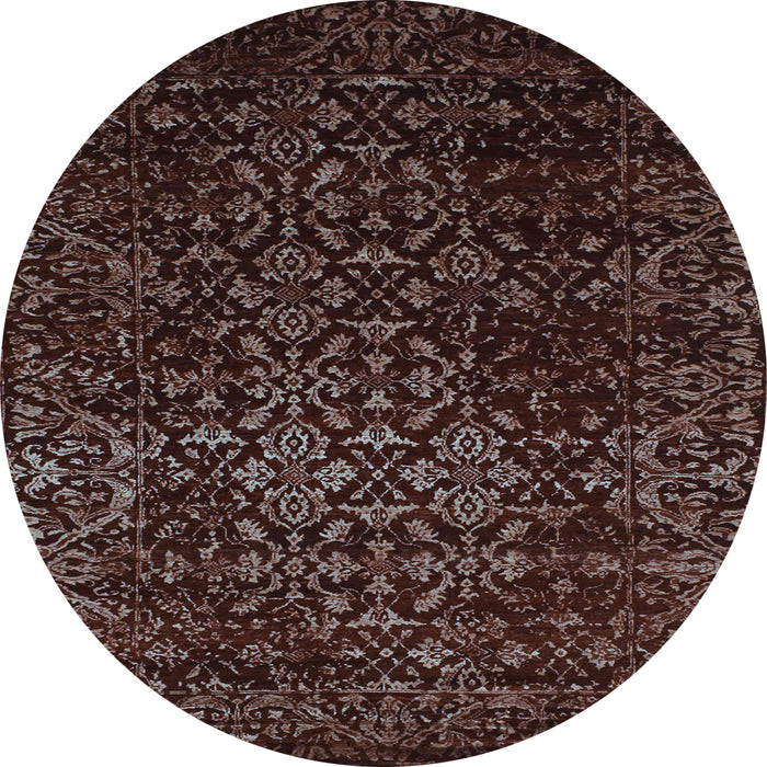 Round Persian Light Blue Traditional Rug, tr2027lblu