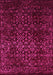 Machine Washable Persian Pink Traditional Rug, wshtr2027pnk