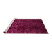 Sideview of Machine Washable Persian Pink Traditional Rug, wshtr2027pnk