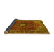 Sideview of Medallion Yellow Traditional Rug, tr2028yw