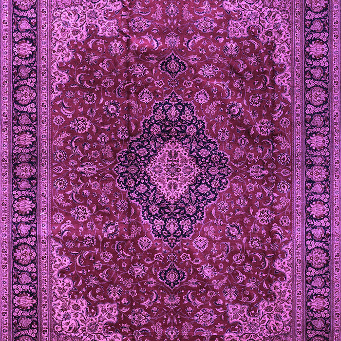 Machine Washable Medallion Purple Traditional Area Rugs, wshtr2028pur
