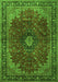 Medallion Green Traditional Rug, tr2028grn