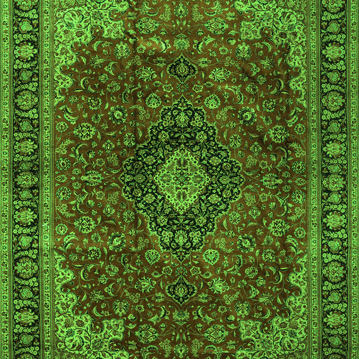 Medallion Green Traditional Rug, tr2028grn