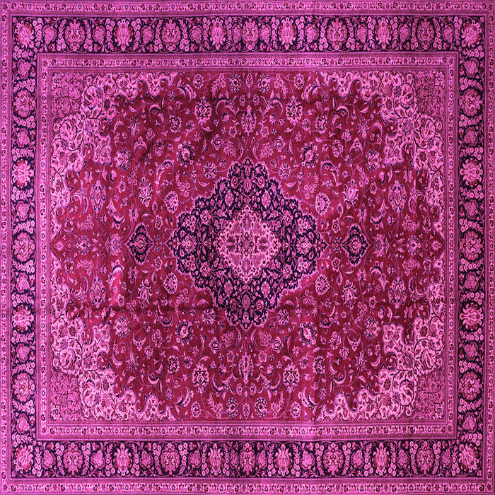 Square Medallion Pink Traditional Rug, tr2028pnk