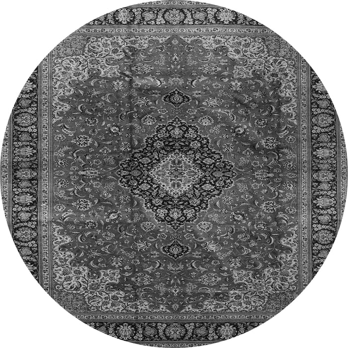 Square Medallion Gray Traditional Rug, tr2028gry