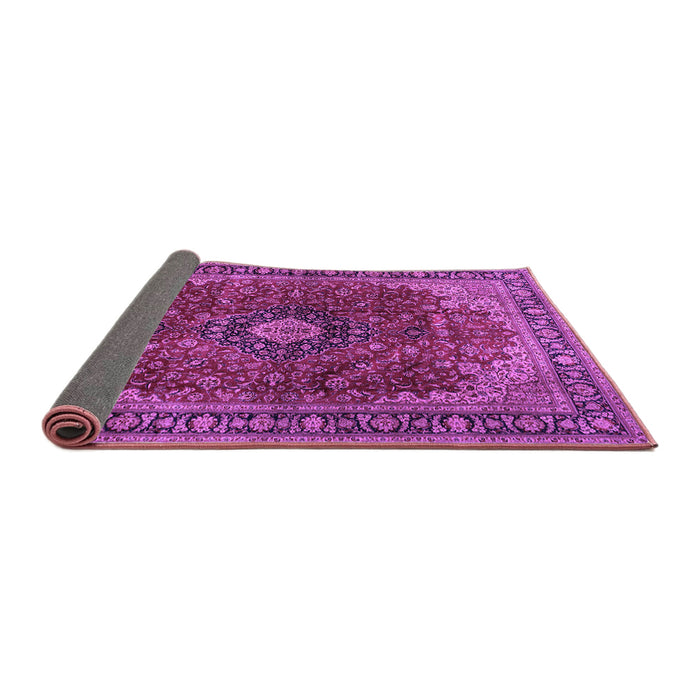 Sideview of Medallion Purple Traditional Rug, tr2028pur